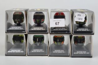 Minichamps Valentino Rossi - 8 helmets 2010 & 2011