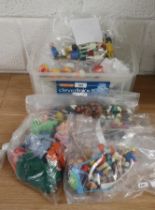 Large collection of figures in sets to include Fisher Price Weebles, Huskey Helpers, Playmobil