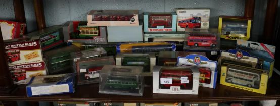 Collection of diecast buses in original boxes to include the Original Omnibus Company and Corgi