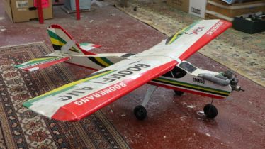 Boomerang model RC plane with engine