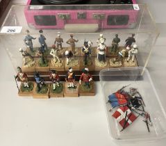 Collection of military figures to include display box