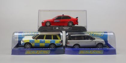 Collection of Scalextric police vehicles
