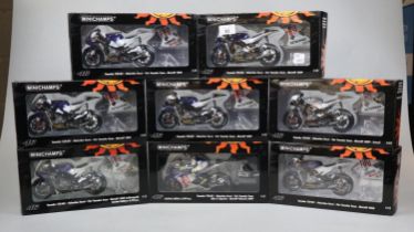Minichamps Valentino Rossi - Collection of 8 model motorcycles from 2008 & 2009