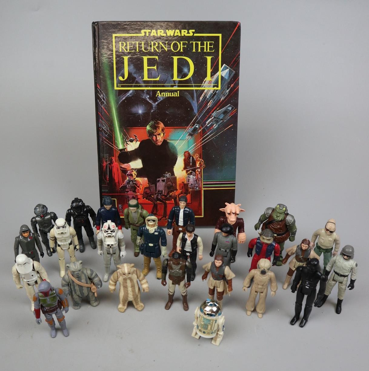 Collection of original 1970's star wars figures to include Boba Fett, Darth Vader & Annual etc