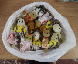 Collection of large Sylvanian family figures