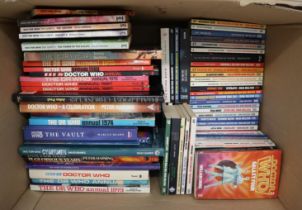 Good collection of Doctor Who books to include signed Tom Baker book, annuals, novels and script