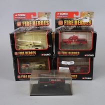 Collection of Corgi Fire Heroes diecast vehicles in original boxes togther with another