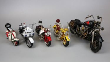 Collection of ornamental motorcycles