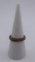 9ct gold and silver spinel eternity ring - Size N½