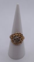9ct gold ring - Size O