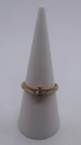 Gold CZ ring - Size M½