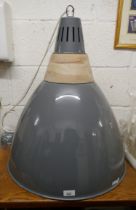 Pair of large grey Phoebe light fittings - As new