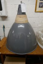 Pair of large grey Phoebe light fittings - As new