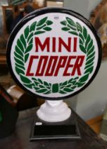 Mini Cooper metal plaque - Approx height: 51cm