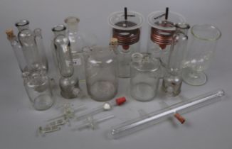 Collection of scientific glassware