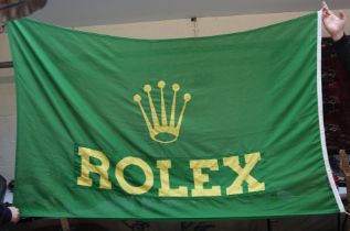 Rolex double sided flag from sporting event - Approx size: 115cm x 180cm