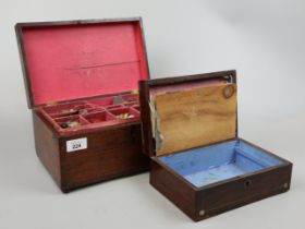 2 wooden boxes