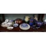 Collection of ceramics to include metalware