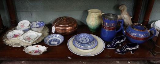 Collection of ceramics to include metalware