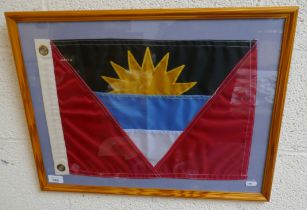 Framed Antigua ensign flag