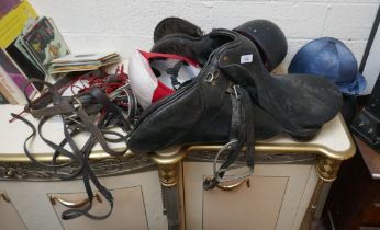 Saddle together with riding tack