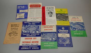 Collection of vintage football programmes