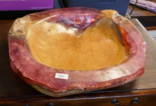 Wooden and resin fruit bowl