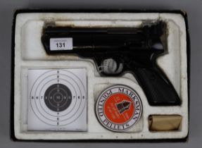 Webley Tempest .22 air pistol in original box with pellets and target