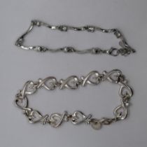 2 silver bracelets