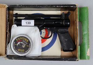 Webley and Scott Junior air pistol .177 in origanal box together with pellets and targets