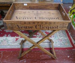 Veuve Clicquot butlers advertising tray on stand