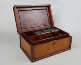 Walnut writing box - Approx L: 37cm W: 25cm H: 16cm