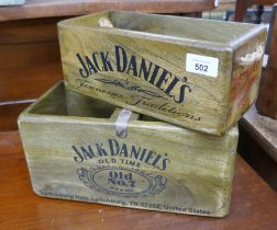 2 Jack Daniel‘s storage boxes