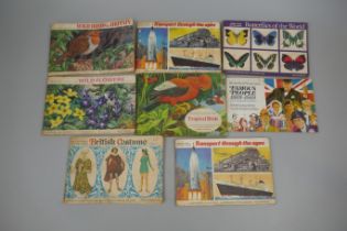 Eight albums of Brooke Bond cards