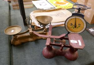 Collection of vintage weighing scales