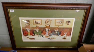 Print of Mr Foxes hunt breakfast on Christmas day