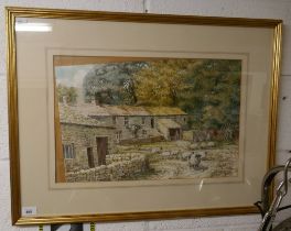 Watercolour - Rural scene by John Chalkley
