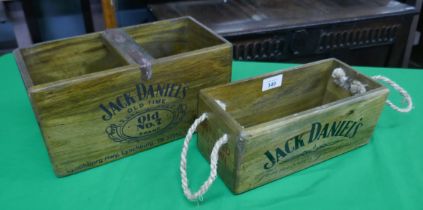 2 Jack Daniel’s storage boxes