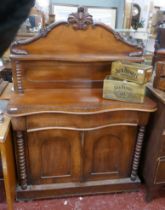 Antique mahogany chiffonier - Approx size: W: 108cm D: 44cm H: 152cm