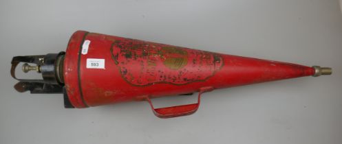 Vintage wall mounted fire extinguisher