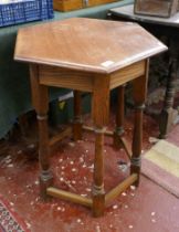 Liberty style oak hexagonal occasional table