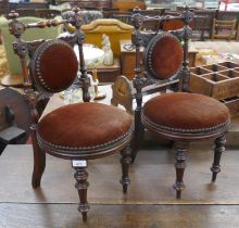 Pair of Victorian childrens chairs