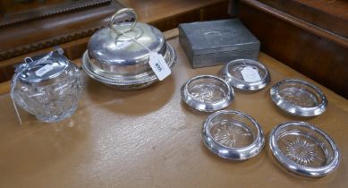 Collection of silverplate items