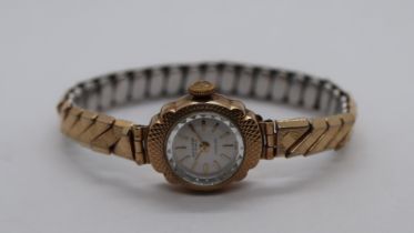 9ct gold cased watch 17 jewel Excalibur