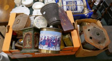 Large collection of vintage tins