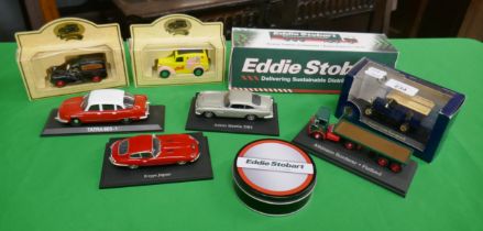 Collection of mostly boxed diecast model vehicles to include Eddie Stobbart