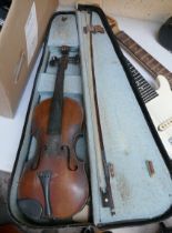 Vintage violin and bow in case