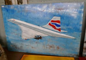 Metal wall art - Concorde - Approx size: 120cm x 80cm