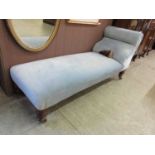 A Victorian mahogany framed chaise lounge (A/F)