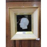 A framed three dimensional possible wax silhouette of Prince Albert
